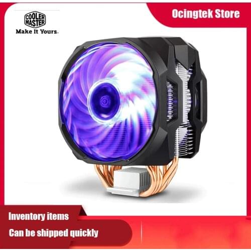 Cooler Master T610P 6 Heatpipe CPU Cooler Radiator 12cm Double PWM RGB Fan With controller For Intel 115x 2011 2066 AMD AM4 AM3