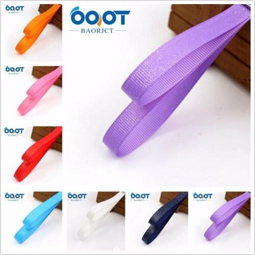 OOOT BAORJCT 10mm 10yard/lot Solid color Ribbons Thermal transfer Printed grosgrain Wedding Accessories DIY handmade material