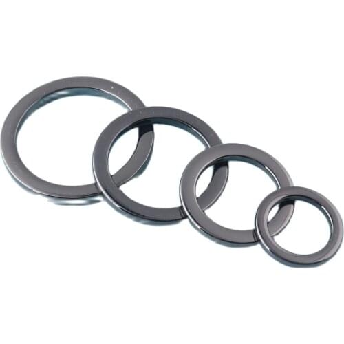 Gunmetal O Buckles 19-50mm Metal O Rings Flat O Rings Belt Strap Buckles Bag notions Strong O rings