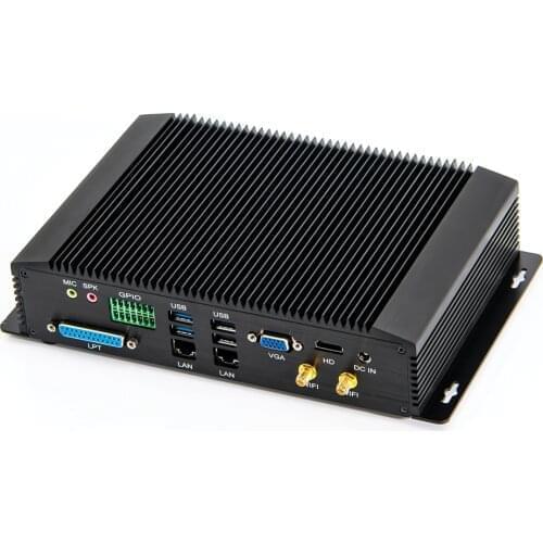 Newest with 6*COM fanless Mini PC GPIO SIM Intel Dual Core i7 855U i5 7200U Industrial Computer Plus LPT HDMI VGA Dual LAN HTPC
