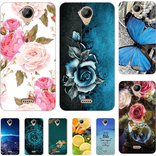 Fashion Flower Case For Wiko U Feel Lite UFeel Prime Fab Cover Soft Silicone Cat Printing Capa Back Coque