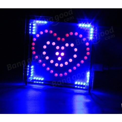 DIY Full-color RGB Heart-shaped LED Flashing Kit Electronic Kit