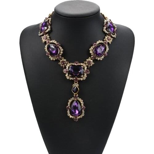 Luxury Austrian Crystal Glass Choker Necklace Women Jewelry Best Friendship Statement Necklaces Pendants For Bridal Wedding