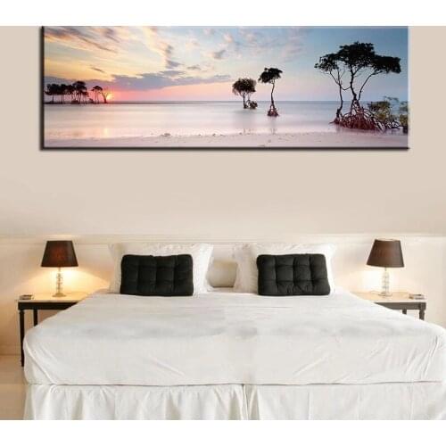 Natural Sea Beach Flying Birds Landscape Salon Art Poster and Prints Canvas Painting Wall Art Picture for Living Room Home Decor