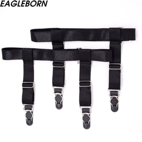 Brand Mens Shirt Stays Garters Suspenders Braces For Shirts Gentleman Leg Elastic Men Shirt Suspenders Garter Holder Business