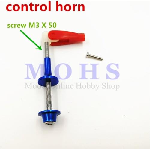 High quality adjustable M3X50mm control horn + clip link COMBO rc aircraft airplane metal control horn F3A control horn