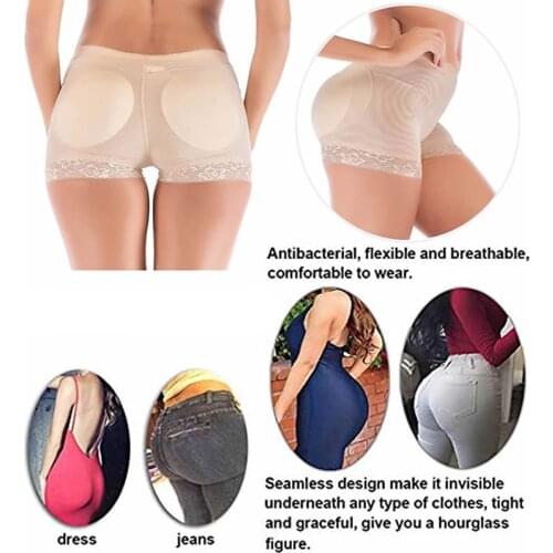 Sexy Womens Shaper Panties Fake Ass Push Up Padded Buttock Underwear Shapewear Butt Lifter Hip Enhancer Panties Boyshort 3XL