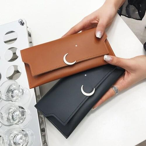 Vintage Simple Long Wallet Women Soft Leather Wallets for Women Passport Cover Luxury Womens Wallet ID/bank Card Holder Purse