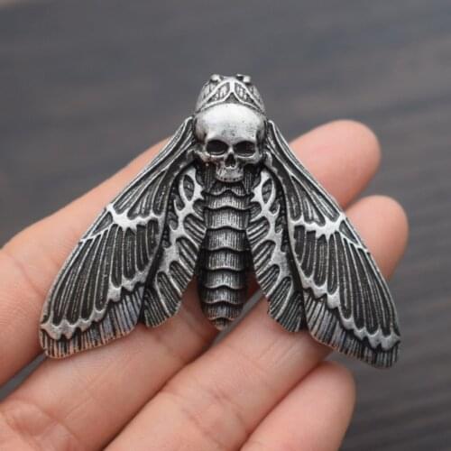 1pcs dead head skull Butterfly Hawkmoth brooch Halloween Skull Wings Brooches