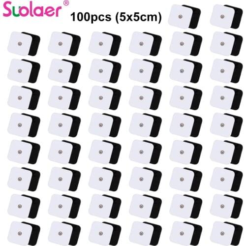 100PCS Replacement Electrodes Tens Electrode Pads for EMS Muscle Stimulator Electric Digital Therapy Machine Massager Patches