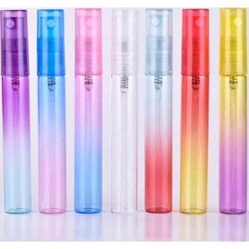200pcs 4 ML 8ML Mini Portable Colorful Glass Perfume Bottle With Atomizer Empty Cosmetic Containers by DHL