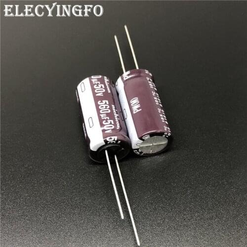 5pcs/50pcs 560uF 50V NICHICON PW Series 12.5x25mm Low Impedance Long Life 50V560uF Aluminum Electrolytic capacitor