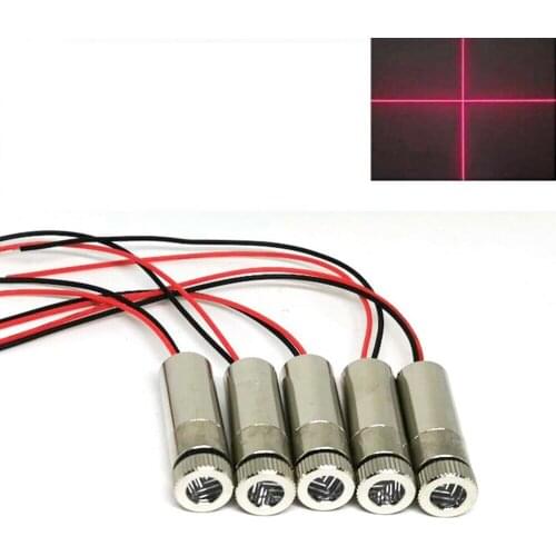 5pcs 650nm Red Laser Diode Module 10mw Focusable Cross Beam LED Lighting