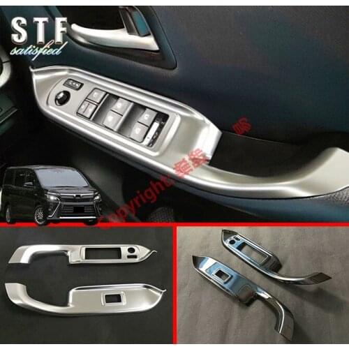 ABS Door Window Armrest Cover Buttons Switch Panel Trim Molding Garnish For Toyota Voxy R80 2018 2019 2020