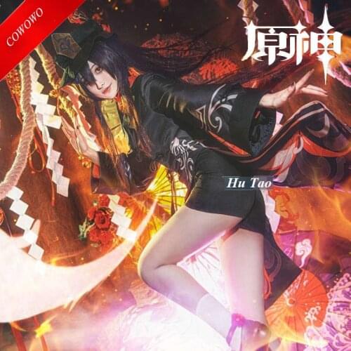 Anime! Genshin Impact Hutao Game Suit Hu Tao Lovely Uniform Cosplay Costume Halloween Party Outfit For Women XS-XXL 2021 NEW