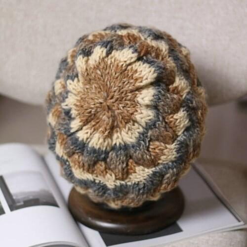 Beret women wool Knitted hat bonnets Colorful retro plain beret hat warm hat elegant ladies winter hat шапка женская