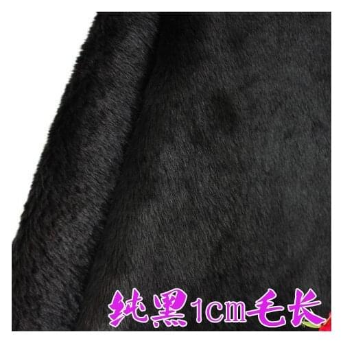Black Solid Shaggy Faux Fur Fabric Costumes Cosplay Photography Cloth 36"x60" Sold By The Yard Free Shipping