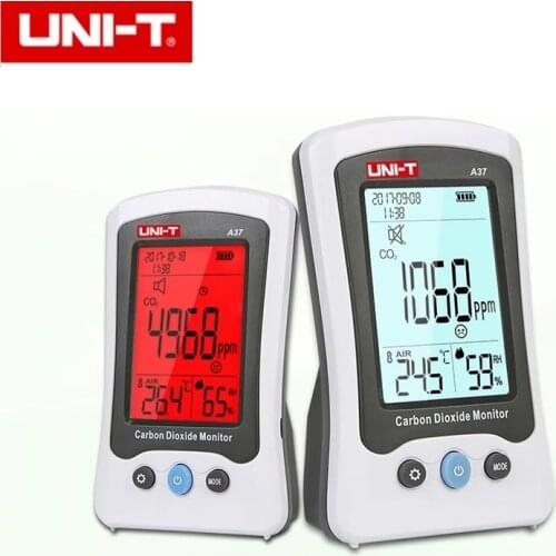 UNI-T A37 Digital Carbon Dioxide Detector Laser Air Quality Monitoring Tester CO2 Detection 400PPM~5000PPM For Home