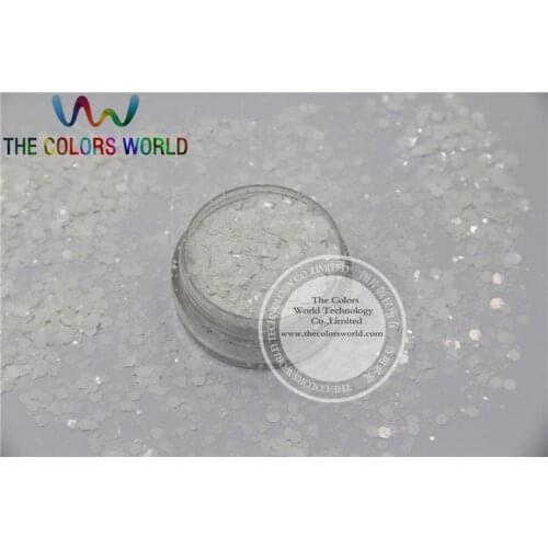 HB254-121 Mix size Solid White Colors Hexagon shape Glitter for Nail art and DIY supplies