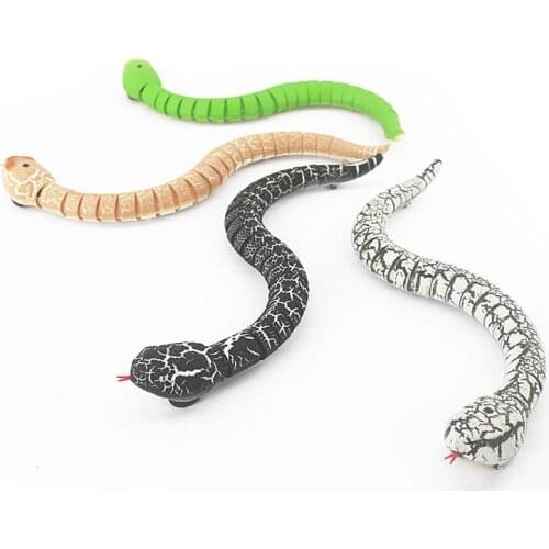 Infrared Remote Control Snake Toy Simulation Fake Snake Toy Scary Prank Toy Halloween Gifts for Kids Adults