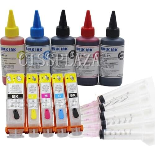 CISSPLAZA 1set PGI520 CLI521 Refill ink Cartridge compatible for canon MP540 MP550 MP560 MP620 MP620B MP630 MP640 MX860 MX870