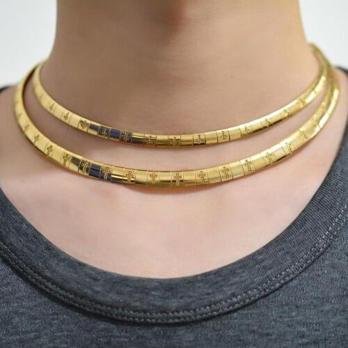 Width6/8MM Women Stainless Steel Necklace Gold Choker Chain Cross Shape Collar For Snake Chain with Bangle Girl Gift Jewelry