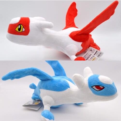 Latias Latios Kawaii Plush Toys Anime Peripheral Pokemon Dragon Blue Red Combination Cool Flying Elf Stuffed Doll Gifts For Kid