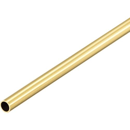 Uxcell Brass Round Tube 300mm Length 5.5mm OD 0.5mm Wall Thickness Seamless Straight Pipe Tubing