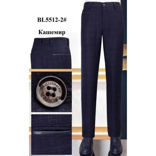 BILLIONAIRE pants winter men 2020 new thick Business fashion lattice Comfortable high quality trouser size 31-40 Solid color