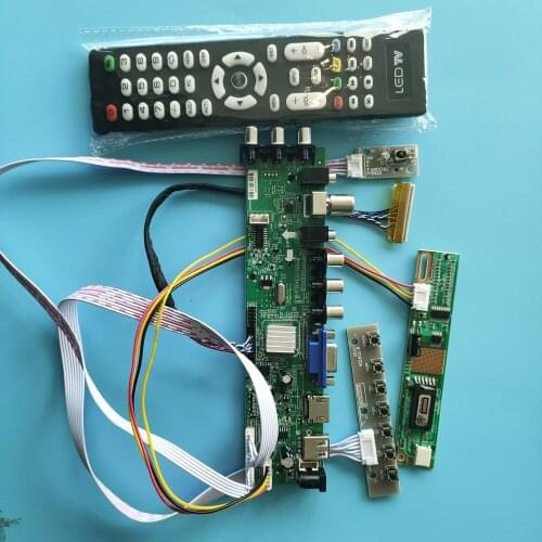 Kit For N156B3-L03/N156B3-L02 Controller Digital 1366X768 DVB-T2 DVB-T VGA CCFL TV USB AV LCD board Panel 30pin 15.6" remote