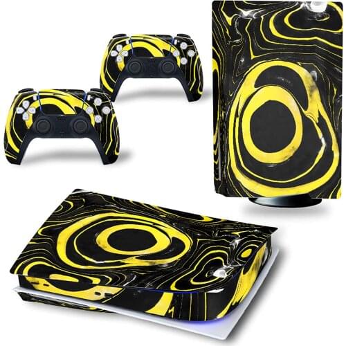 Peculiar PS5 Disc Edition Skin Sticker for Playstation 5 Console & 2 Controllers Decal Vinyl Protective Skins Style 1