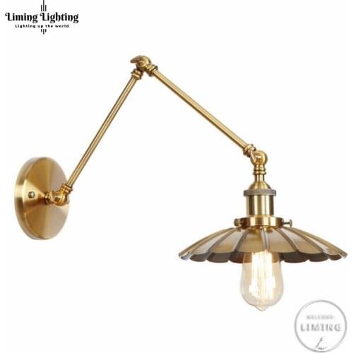 Antique Arm New Style E27 LED Wall Lamps Metal Wall Lights For Passage Corridor Bedroom Bedside Lamp AC85-265V Free Shipping