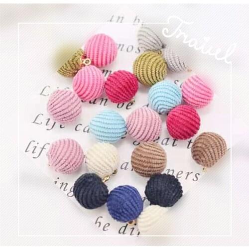 New Creative Corduroy Three-Dimensional Cloth Ball Pendant For DIY Production Of Hair Accessories Earrings Jewelrys Accessoriess