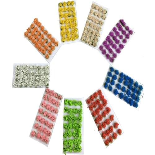 New Cheaper 8 Colors Flower Bush Plant Model Toy Making Sand Table Layout Landscape Simulation Scene Diorama Weed Rose