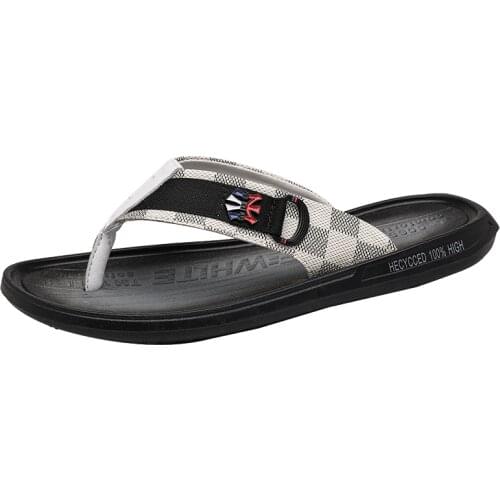 New Mens Summer Leather Soft Beach Men Casual Slippers