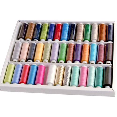 New Sewing Supplies 39pcs 200 Yard Mixed Colors Polyester Spool Sewing Thread For Hand Machine