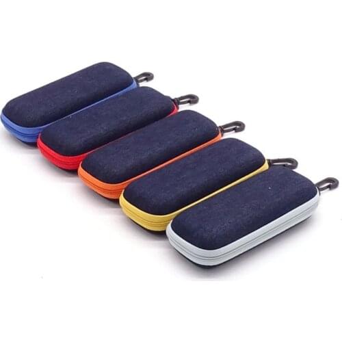 Portable Eyewear Cases Cover Sunglasses Hard Case For Women Men Glasses Box With Lanyard Zipper Eyeglass Cases Protector