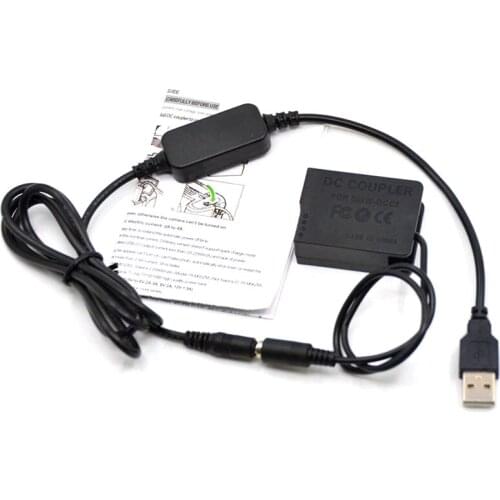 Full decoded DMW-DCC8 DMW-BLC12E fake battery + Power Bank 5V USB cable adapter for Lumix GX8 FZ2500 FZ1000 FZ300 FZ200 G80 G81