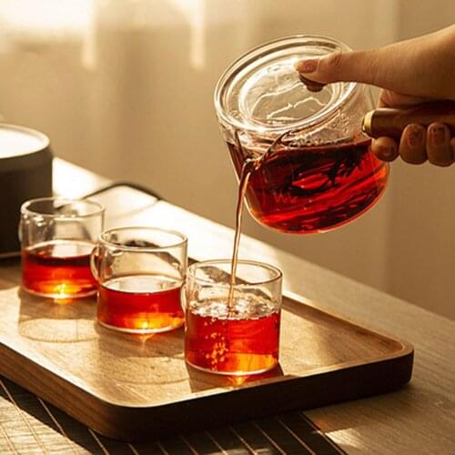 500ml Clear Tea set Borosilicate Glass Teapot With Strainer and Wooden Handle Heat Resistant Loose Leaf Milk Tea Pot Kettle