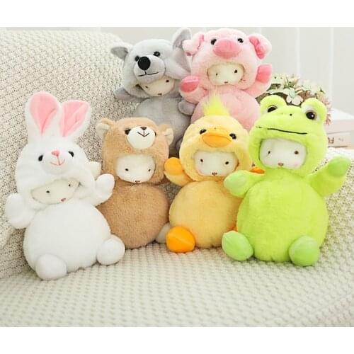 Dropshiping 17cm Lovely Bunnies Plush Toy Soft Stuffed Sheep By The Bay Doll Animal Kawaii lamb change cloth high quality gift