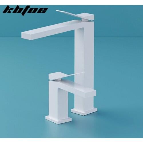 Hot and cold basin bathroom copper basin faucet household high-grade ceramic valve core single hole above counter basin bathroom