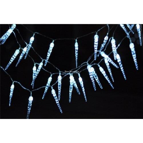 10M/33ft 80LED Battery Operated LED Icicle Stick Fairy String Lights For Party Wedding Christmas Winter Home Decoration