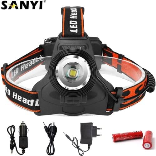 3 Modes LED Headlight Headlamp Zoomable Focus Head Flashlight 18650 Head Lamp Forehead Torch Lantern For Night Fishing Cycling