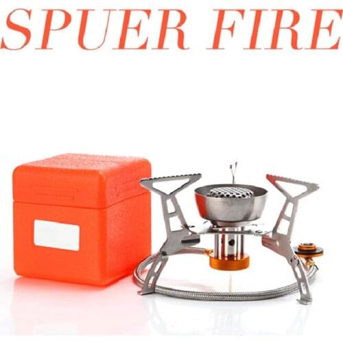 Outdoor Gas Burner Windproof Camping Stove Portable Folding Ultralight Split Lighter Tourist Equipment For Hiking