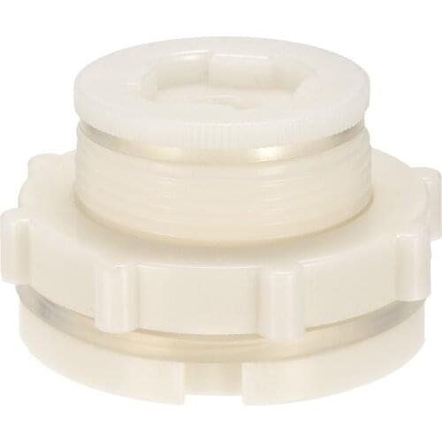 Uxcell ABS Bulkhead Tank Adapter with PVC Plug Fitting G1-1/2 Thread for Rain Buckets Water Tanks 1 Set