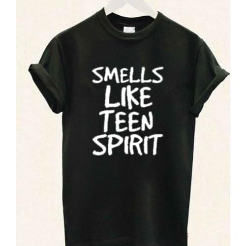 Smells Like Teen Spirit Letter Print Women T-shirts Polyester Casual Funny T Shirt women fashion funny tees TX5465