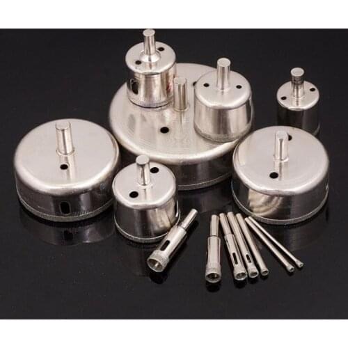 1pc 3-40mm Diamond Coated Hole Saw Drill Bit Cutter For Glass Marble Tile Diamond Glass Hole Opener Efficient Construction