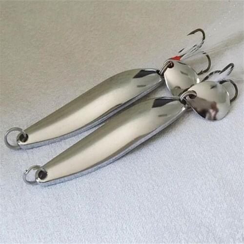 1 PCS Metal 5/7/10/13g Gold Sliver Willow Sequins with Feather Fishing Lures Spoon Lure Hard Baits Bass Pike Fishing Tackle