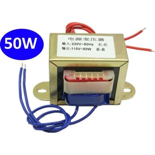 1pcs EI66 Power Isolation Transformer 50W/VA Input AC 220V/50Hz -Output AC 110V 0.5A Isolation Transformer