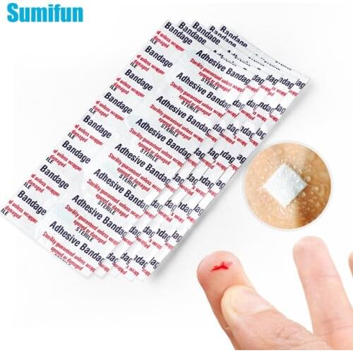 Sumifun 10/50Pcs First Aid Bandage Waterproof Breathable Hemostasis Cushion Adhesive Wound Band Aid Dressing Emergency Plaster